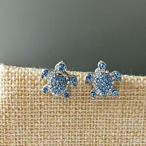 Sparkling Turtle Earrings